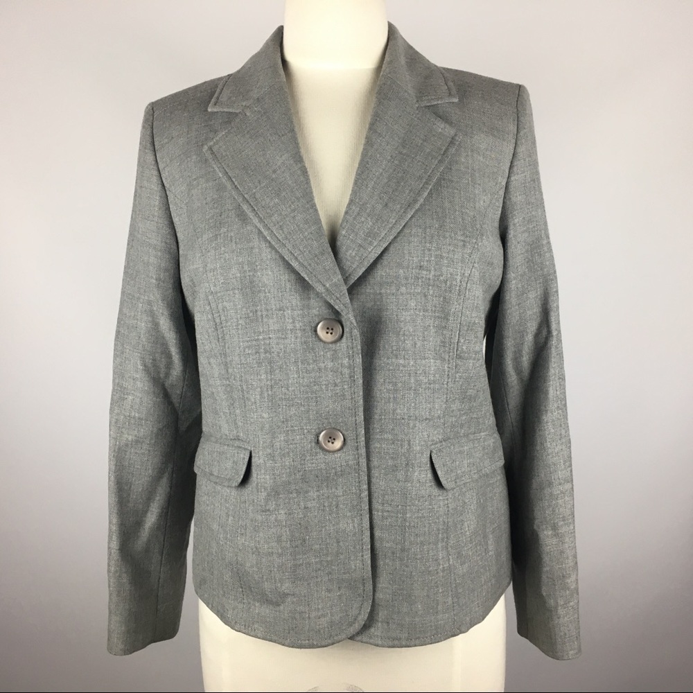 Pendleton 2 Button Wool Blazer Gray 10